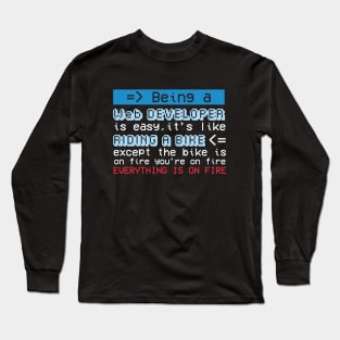 Being a Web Developer is easy... Long Sleeve T-Shirt